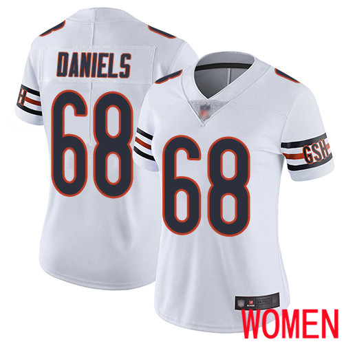 Chicago Bears Limited White Women James Daniels Road Jersey NFL Football #68 Vapor Untouchable
